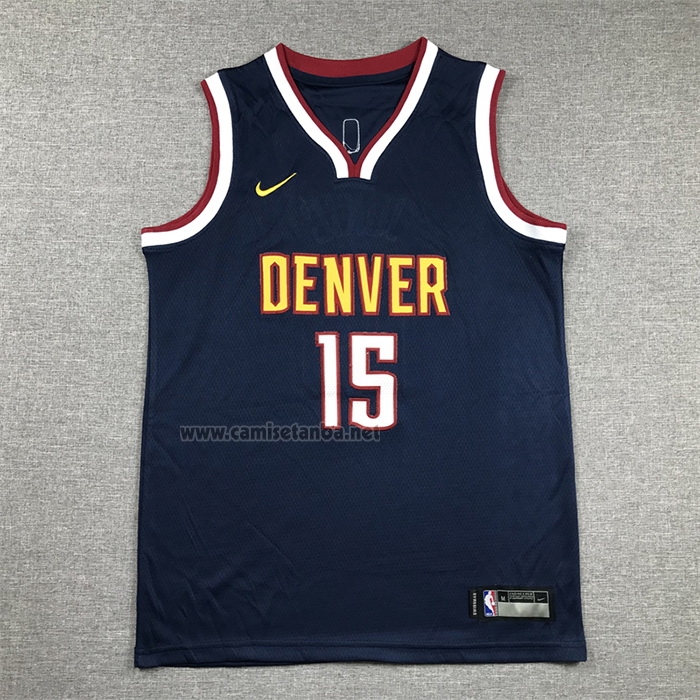 Camiseta Nino Denver Nuggets Nikola Jokic #15 Icon 2020-21 Azul